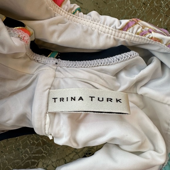 2 Piece Trina Turk Floral Bikini NWOT. Ruffle top - Picture 7 of 9
